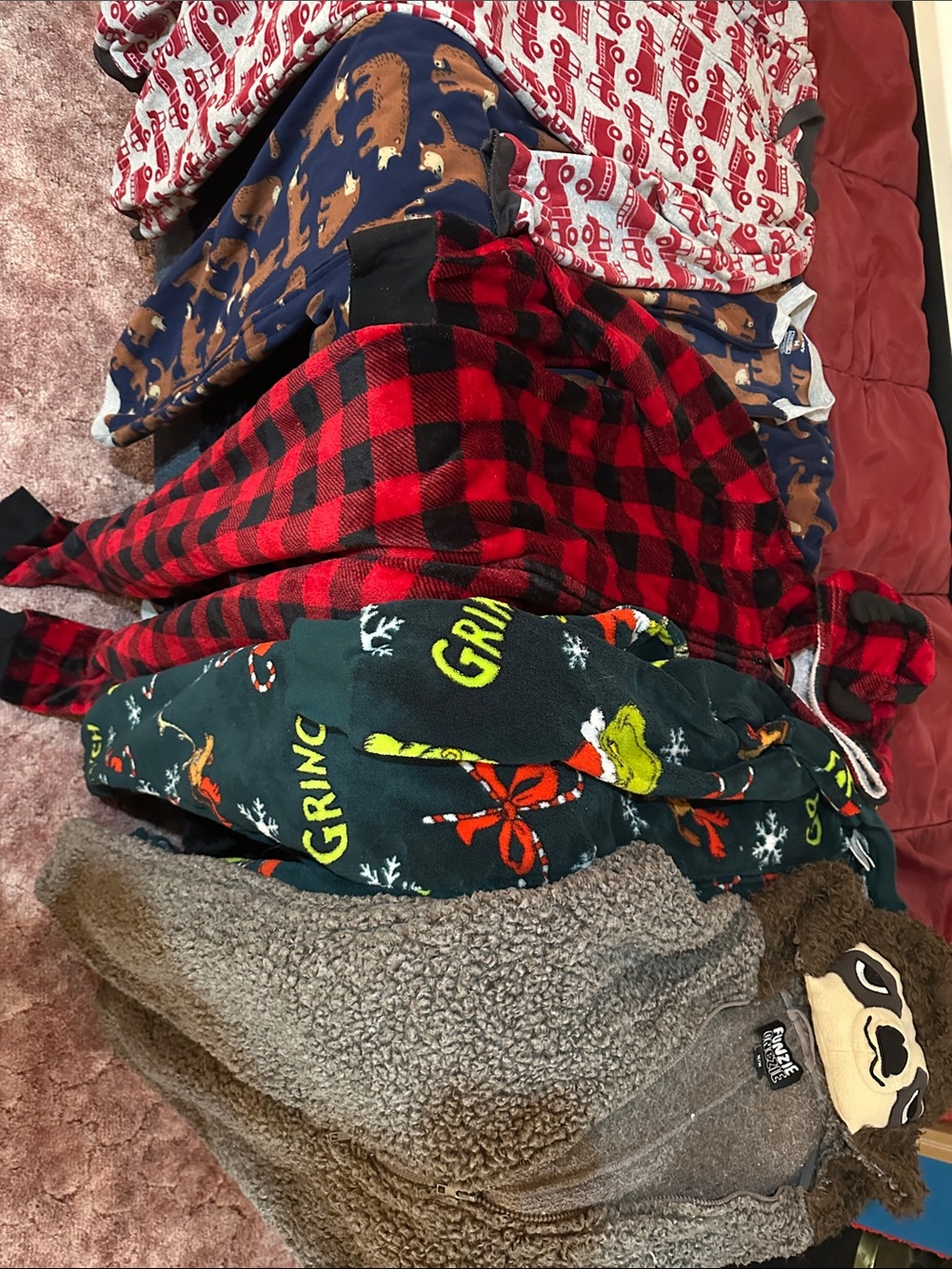 Cozy Green Grinch Holiday Fleece Pajama Top. Selling all 5.